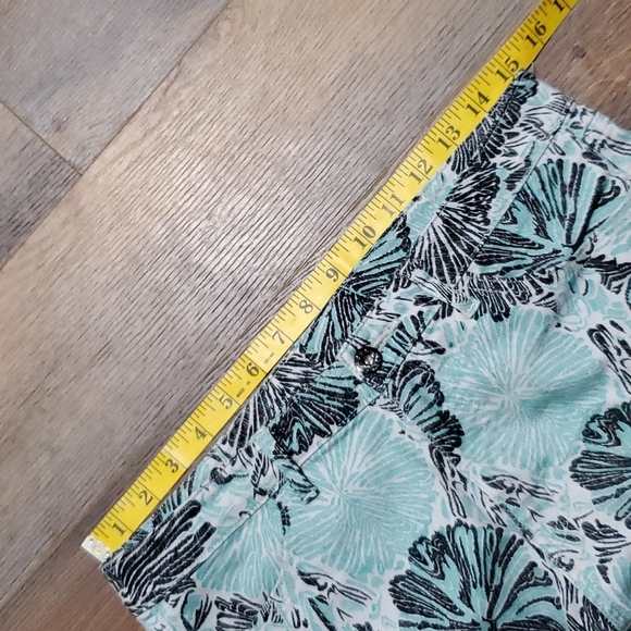 Suno turquoise crop jeans floral abstract pockets - Picture 6 of 8